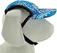 PlayaPup Sun Protective Dog Visors, Tiki Cobalt, XX-Small