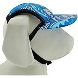 PlayaPup Sun Protective Dog Visors, Tiki Cobalt, Large