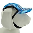 PlayaPup Sun Protective Dog Visors, Tiki Cobalt, XX-Small