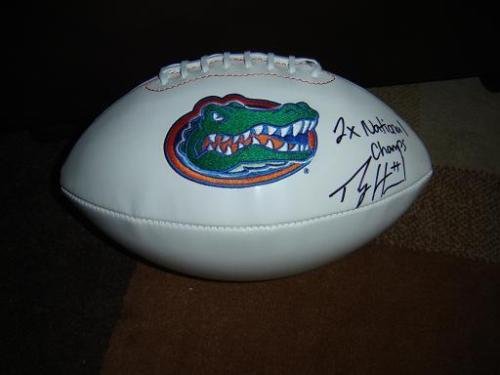 PERCY HARVIN SIGNED AUTOGRAPHED FLORIDA GATORS LOGO FOOTBALL W/ HOLOGRAM + COA