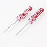 uxcell トライアングルドライバー　トライアングルヘッド　三角形ドライバー　2 個 防滑　プラスチックハンドル　2.7mm 磁気テイップ