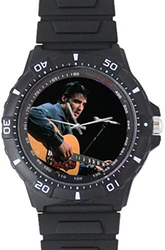 Round Plastic Elvis Presley Logo Wrist Watch to Give As a Special Gift