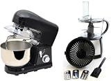 PACKAGE DEAL Kitchen Powerful FOOD MIXER 5.5L in Black, Most POWERFUL 1200W + 2.5 Litre Powerful Food Processor with 10 Speeds plus Pulse in BLACK from Charles Jacobs