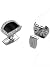18k White Gold & Diamond Cufflinks with Onyx Gemstones by Herzog
