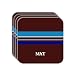Personal Name Gift - MAT Set of 4 Mini-Mousepad Coasters (blue design)