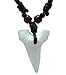 exoticdream Shark Tooth Resin Surfer Necklace Beach Surfer Jewelry Adjustable