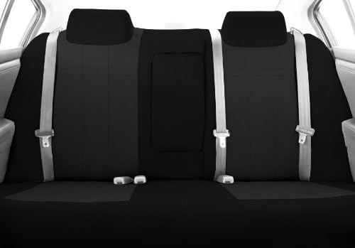 CalTrend Rear Row 40/60 Split Back and Solid Cushion Custom Fit Seat Cover for Select Toyota Camry Models - SportsTex (Charcoal Insert with Black Trim)