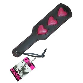 Li� � Tease paddle en cuir Coeur - Violet - Bound to Tease Heart Leather Paddle - Purple