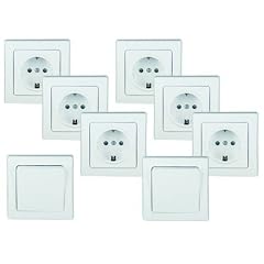 DELPHI Starter-Kit, 8-teiliges Set 250V~/ 16A, inkl. Rahmen, UP, wei�