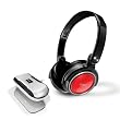 Coby CV18523RED Jammerz Xtreme Deep Bass Stereo Headphones and Speakers (Red)