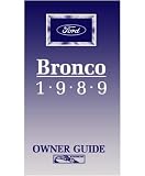 1989 FORD BRONCO Owners Manual User Guide