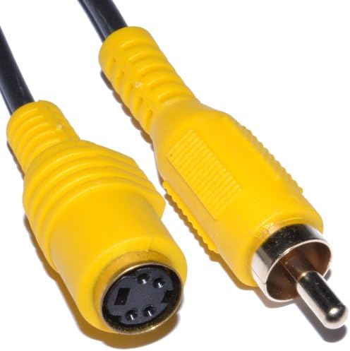 kenable Phono Composite Video to SVHS/S-Video Converter Cable Lead 20cm (~8 inch)