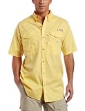 Columbia Men's Bonehead Short Sleeve Shirt,Lemon Whip,L