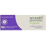 Seventh Generation Chlorine Free Organic Cotton Tampons, Super Plus, 20 Count