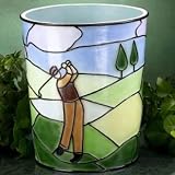 Stained Golf Waste Basket