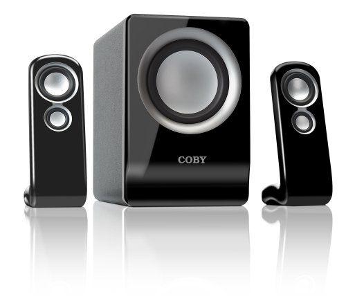 Coby CSMP80 100-Watt 2.1-Channel Multimedia Speaker System for iPod and MP3 Players (Black)
