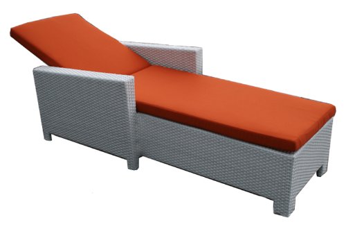 Rattan Liege weiß Möbel Gartenmöbel Gartenliege Neu