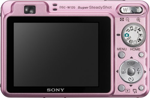 Sony Cybershot DSCW120/P 7.2MP Digital Camera with 4x Optical Zoom with Super Steady Shot (Pink)