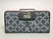 Coach Madison Signature Op Art Slim Envelope Wallet Purse 41985 Graphite