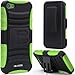 i-Blason Apple iPhone 5C Prime Series Dual Layer Holster Case with Kick Stand and Locking Belt Swivel Clip (Green)