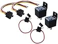 Absolute USA 2 In-line ATC Fuse Holder, 2 Relay RLS125 12 VCD Automotive Relay SPDT 30/40A and 2 SRS105 12 VDC 5-Pin Relay Socket