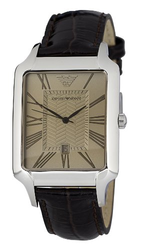 Emporio Armani Herren-Armbanduhr Classic Collection Analog Leder AR0426 Preisvergleich