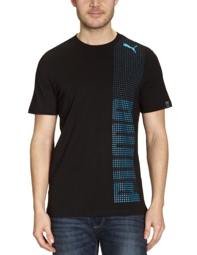 PUMA Herren T-Shirt Tech Graphic, black-blue danube, S, 819258 01 Preisvergleich