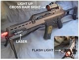 Spring SCAR-L Rifle FPS-350 Red Dot Sight, Flashlight, Fore Grip, Folding Stock Airsoft Gun