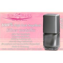 Nagellacke 237 Silber metallic for Nails and perfekt Naildesign - perfekt f�r Fingen�gel - Nailart - Nail Design - UV Gel