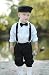 Infant & Toddler Boys Vintage Style Black Knickers Outfit 5-piece set with Suspenders, Bowtie, Newsb