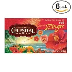 Celestial Seasonings Herb Tea, Red Zinger, 20-Count Tea Bags (Pack of 6)