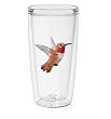 Hummingbird 16 oz Insulated Beverage Tumbler, Clear