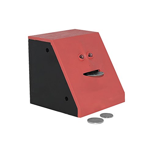 Face bank coin eating savings bank - red (blue availabl…