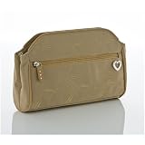 Classic Transfer Bag - Taupe with Embossed Dragonfly Pattern