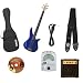 Yamaha GigMaker Electric Bass Package with Amp, Gig Bag, Tuner, Cable, Instructional DVD, and Strap - Blue