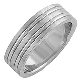 Exquisite Mens Stainless Steel Classic Ring Sz 8