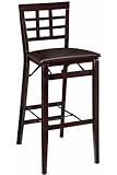 Window Pane Foldable Bar Stool, BAR HEIGHT, BROWN