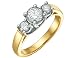 Engagement Promise Ring: 14K Yellow and White Gold 1/4 Carat (ctw) Diamond Ring