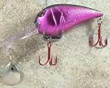 JLVLures Deep Crankbait Purple Splash : Diver Lures JLV Freshwater Smallmouth Steelhead Pike Salmon Trout