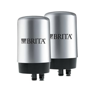 Brita On Tap Faucet Water Filter System Replacement Filters, Chrome, 2 Count