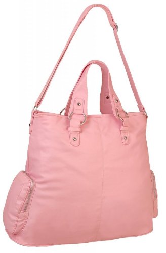 EyeCatchBags - Trinity Faux Leather Ladies Shoulder Bag Handbag Pink