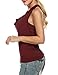 Zeagoo Women's Faux Crystal Twinset Tank Top Blouse, Large, Wine Red