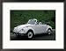 1973 White Volkswagen Convertible Super Beetle Framed Photographic Poster Print by Charles Benes, 21x17