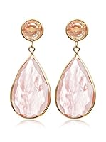 Silver Luxe Pendientes Drop, Rosé