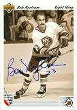 Bob Nystrom Autographed/Hand Signed Hockey Card (New York Islanders) 1992 Upper Deck #641