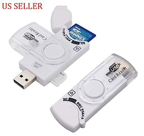 Usb sim card reader micro sd sdhc mmc adapter to pc