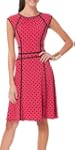 Connected Apparel Pink And Black Dot...