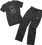 Chicago Blackhawks 101 Tri-Blend T-Shirt & Pant Tied Set