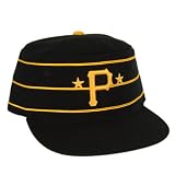 1977 Pittsburgh Pirates Black Pillbox Fitted Hat