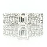 41Xs5urvpAL. SL160  3.02ct Emerald Cut Diamond Engagement Anniversary Ring